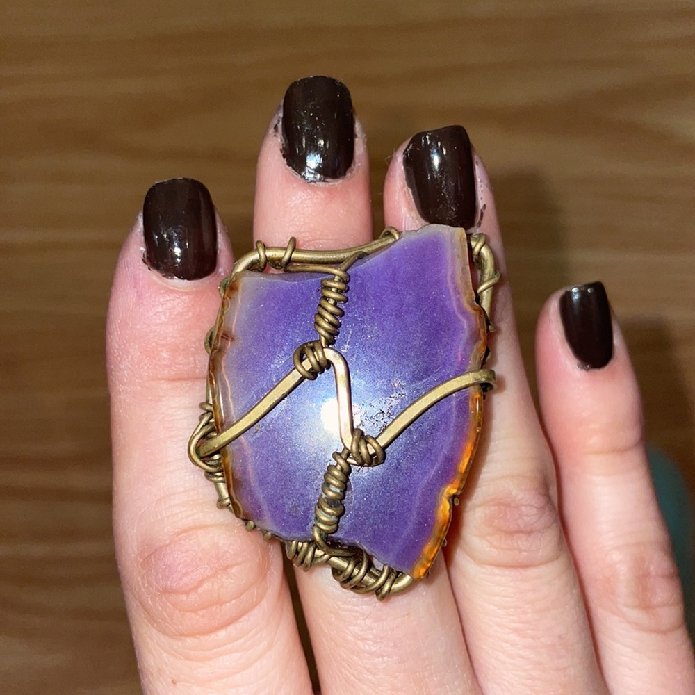 Purple stone ring - Picture 2 of 3
